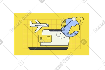 Online flight booking  PNG, SVG