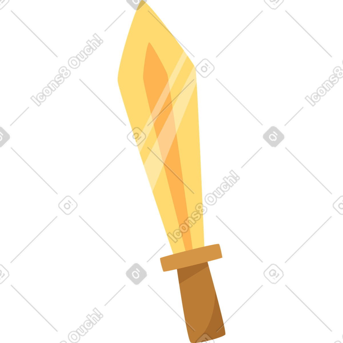 Schwert-Illustration im Lagom-Stil als Download in PNG, SVG