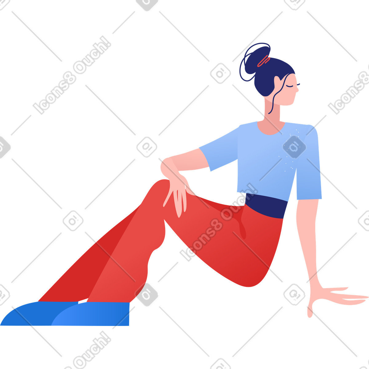 Girl illustration PNG SVG GIF clipart showcasing diverse expressions and styles