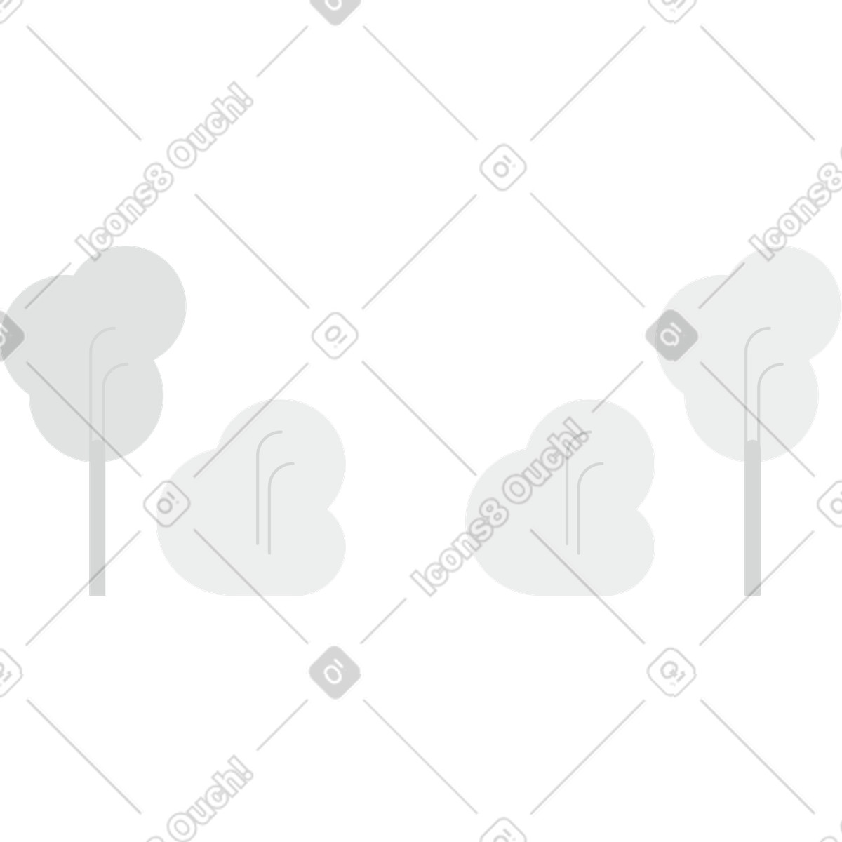 Bäume im park-Illustration Clip-Stil als Download in PNG, SVG