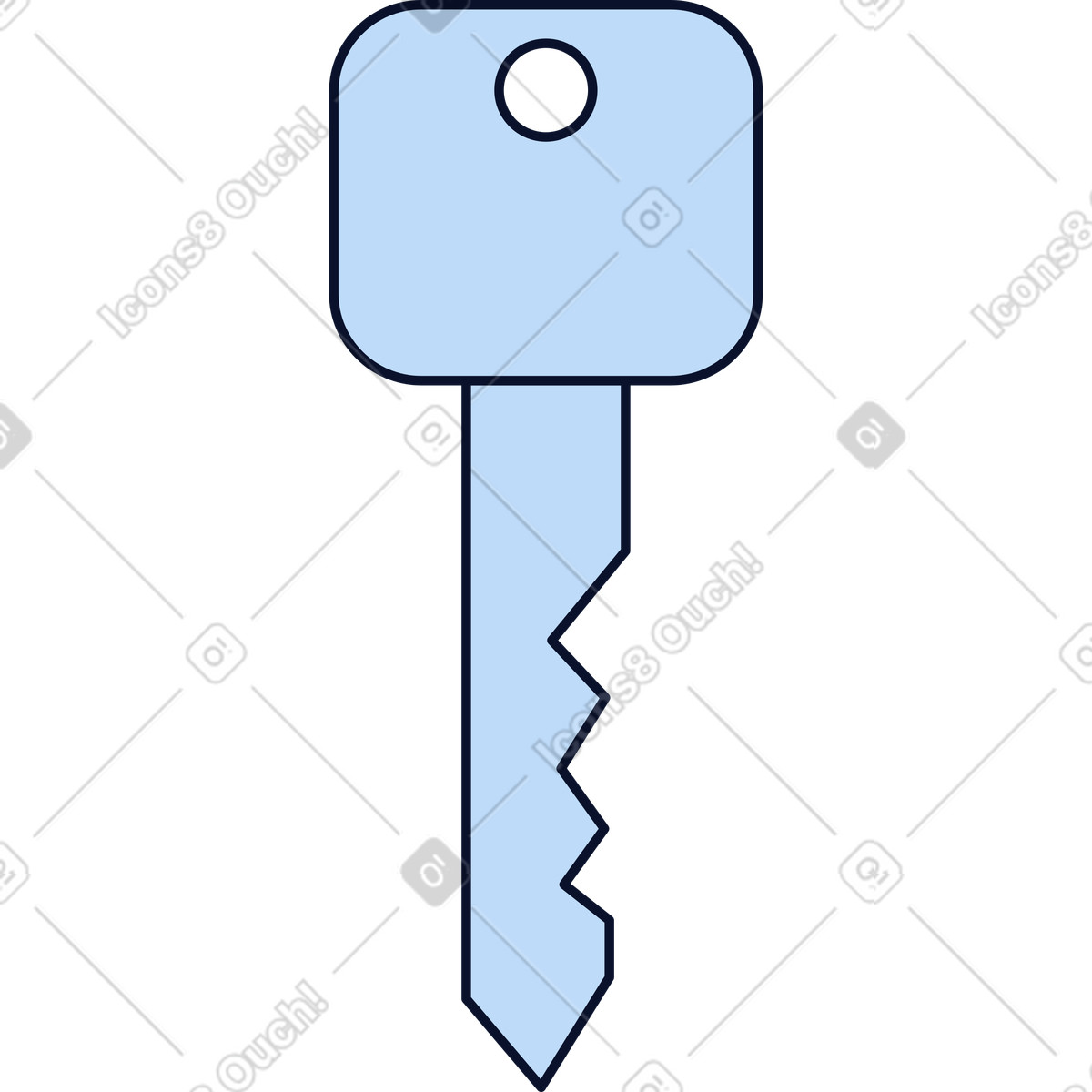 Ilustração de Chave em no estilo Flexy para baixar em PNG, SVG
