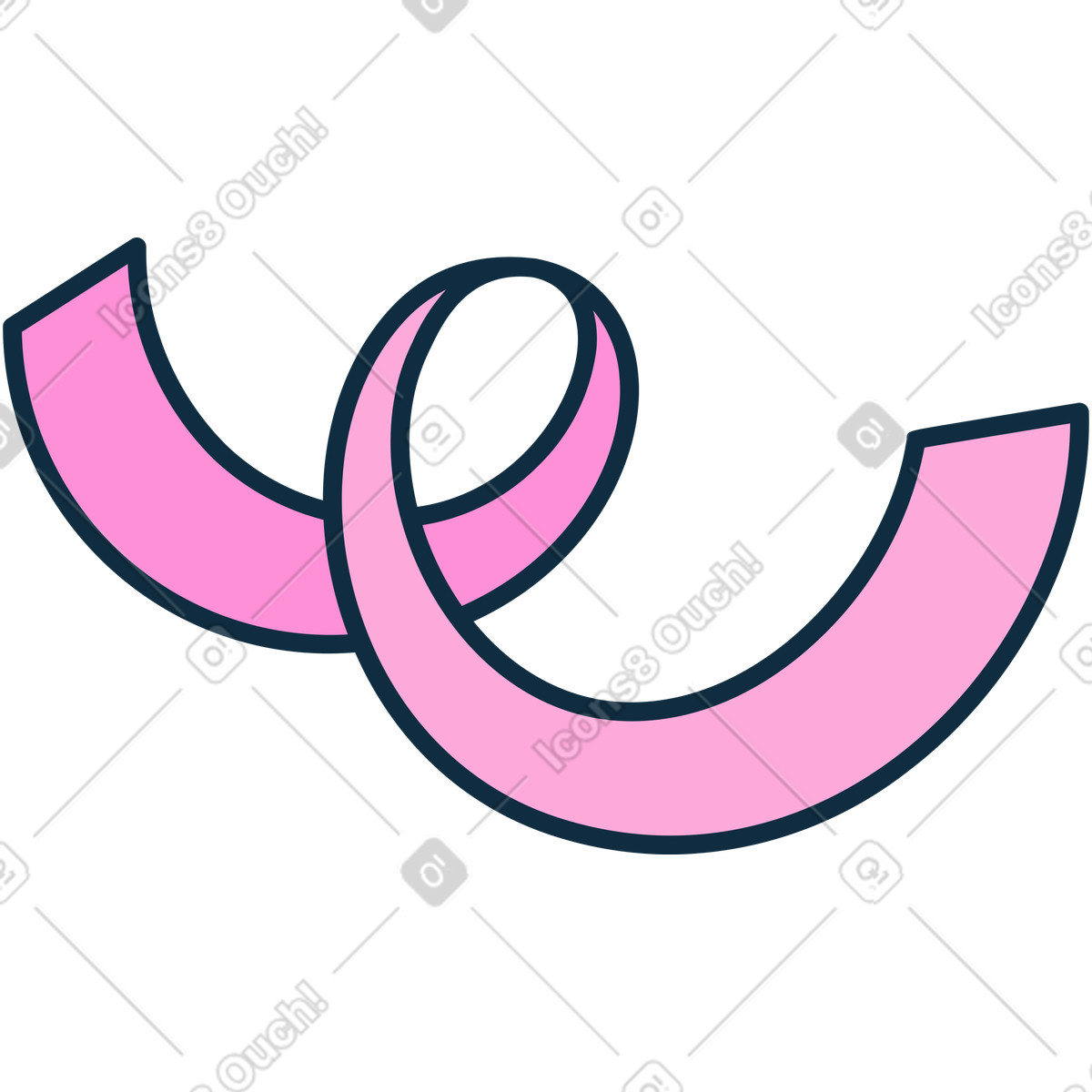 Ilustração animada de Pink curl em no estilo Bubble gum para baixar em GIF, Lottie (JSON), AE