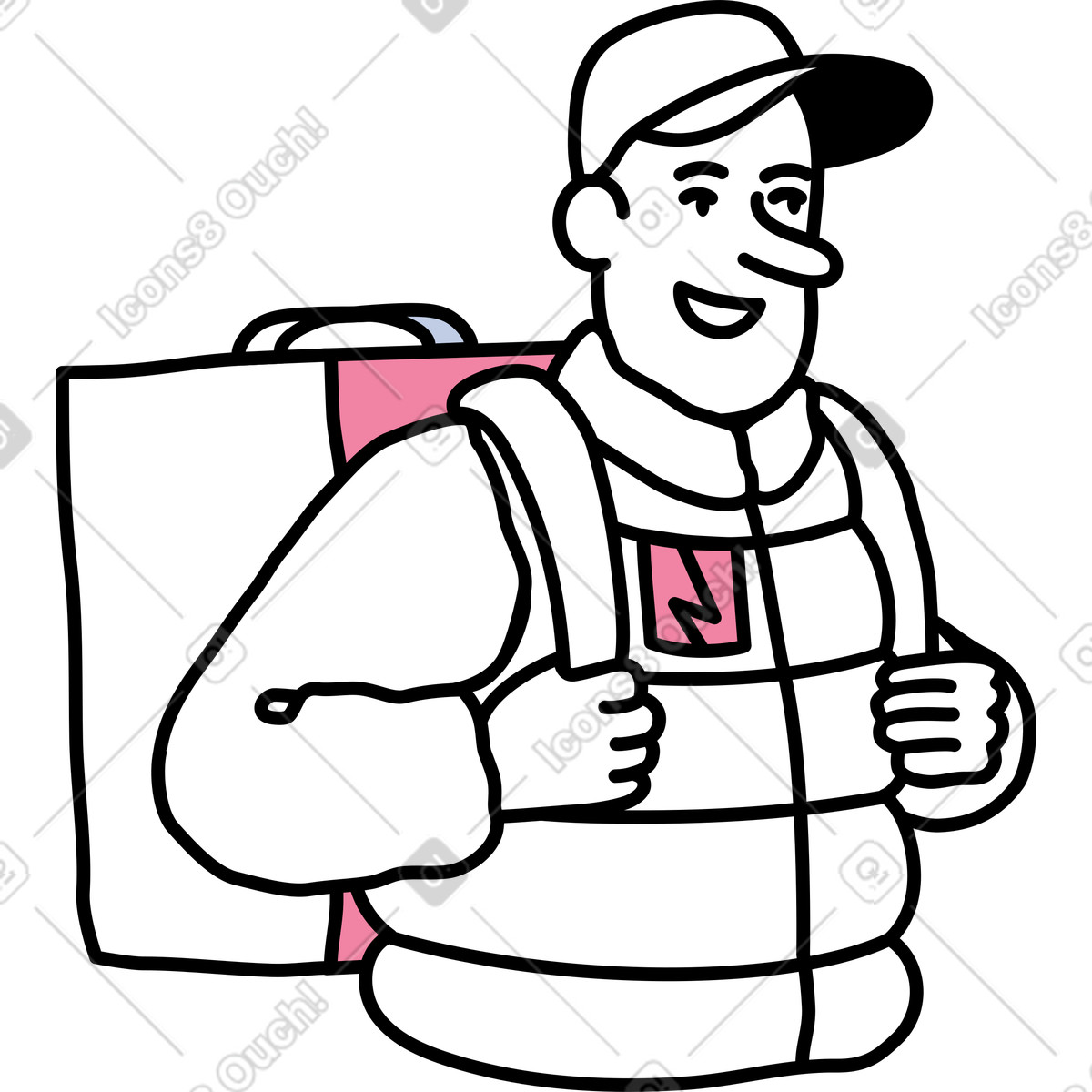 Ilustração de Correio em no estilo Notes para baixar em PNG, SVG