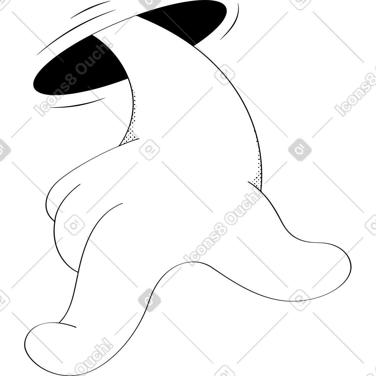 Иллюстрация Рука нажимает кнопку в стиле Looney — скачать в форматах PNG, SVG