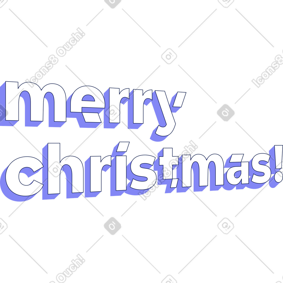 Ilustração de Texto feliz natal em no estilo Glow para baixar em PNG, SVG
