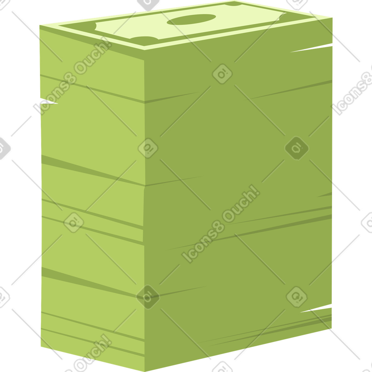 Large stack of paper money-Illustration im Lagom-Stil als Download in PNG, SVG