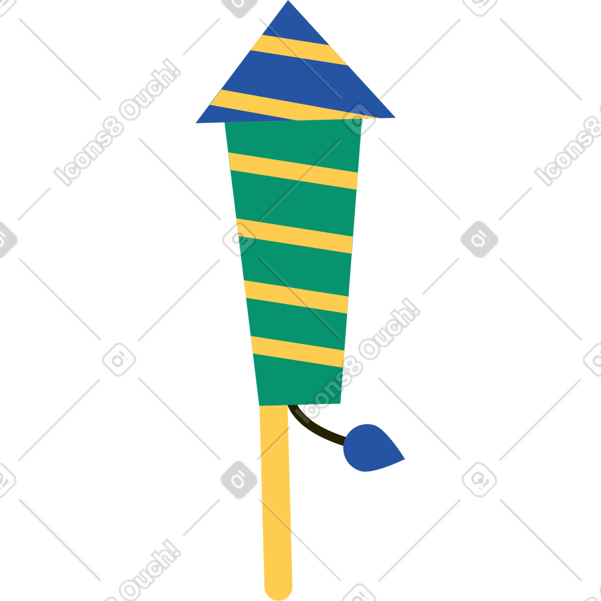 Saluto pirotecnico illustrazione in stile Spot scarica in PNG, SVG