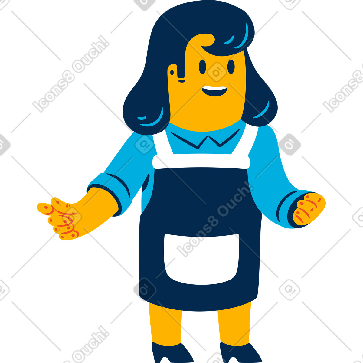 Ilustración Florista en estilo Flame a descargar en PNG y SVG