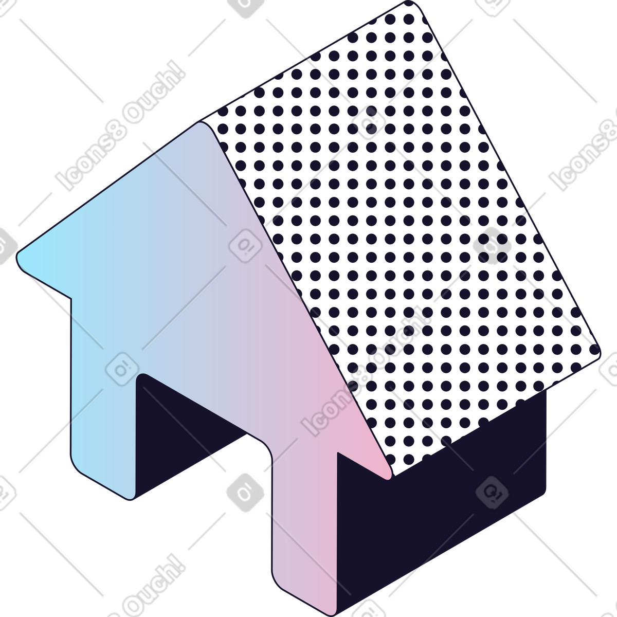 Home illustration in Node style download in PNG, SVG