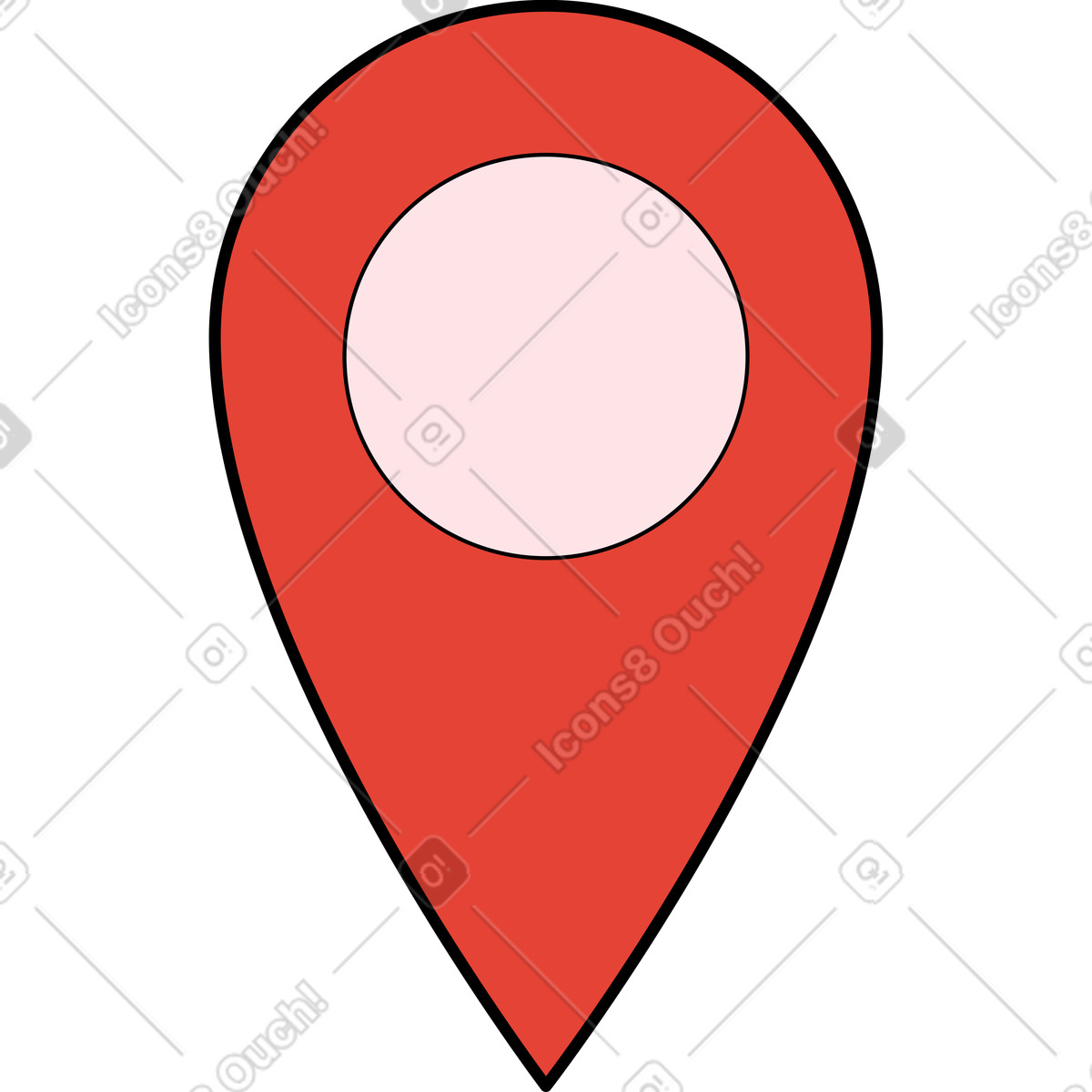 Posizione illustrazione in stile Surr scarica in PNG, SVG