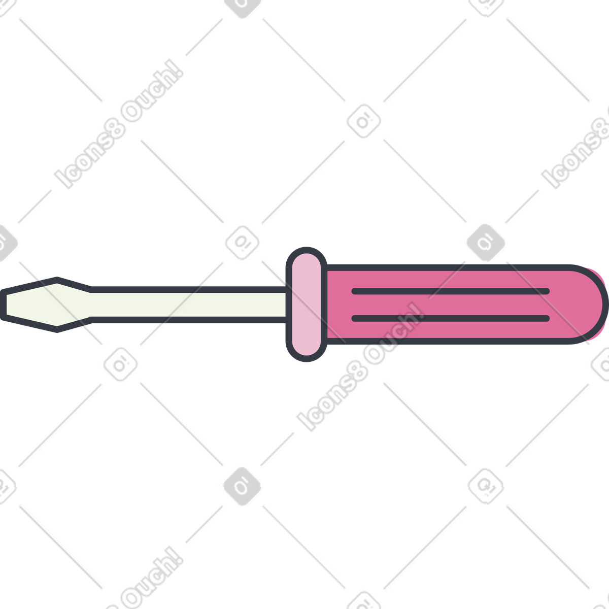 Screwdriver illustration in PNG, SVG