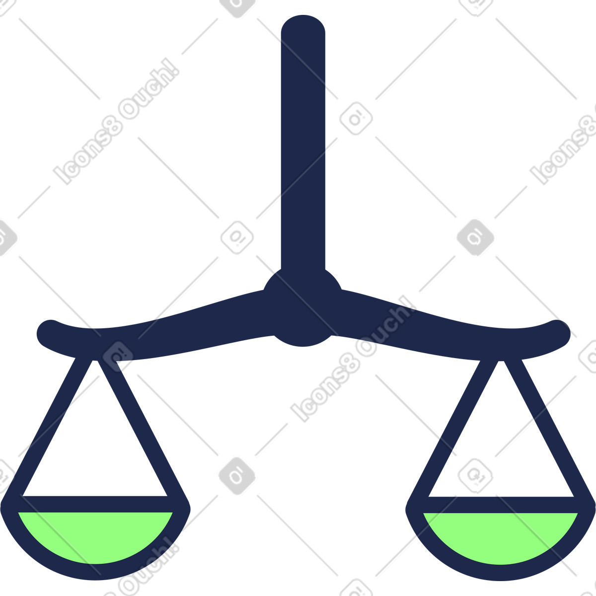 Illustration Balance de la justice dans le style Outline à télécharger aux formats PNG, SVG