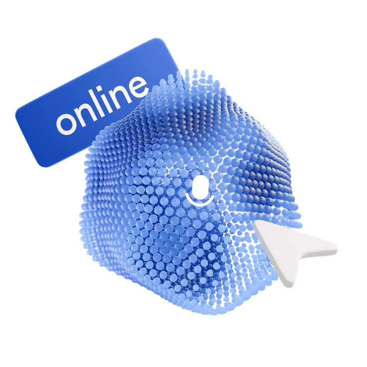 A blue target with an arrow - 3D Blueprint style illustration