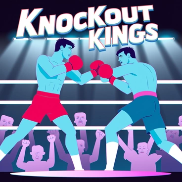 A retro-style movie poster featuring a dramatic boxing scene