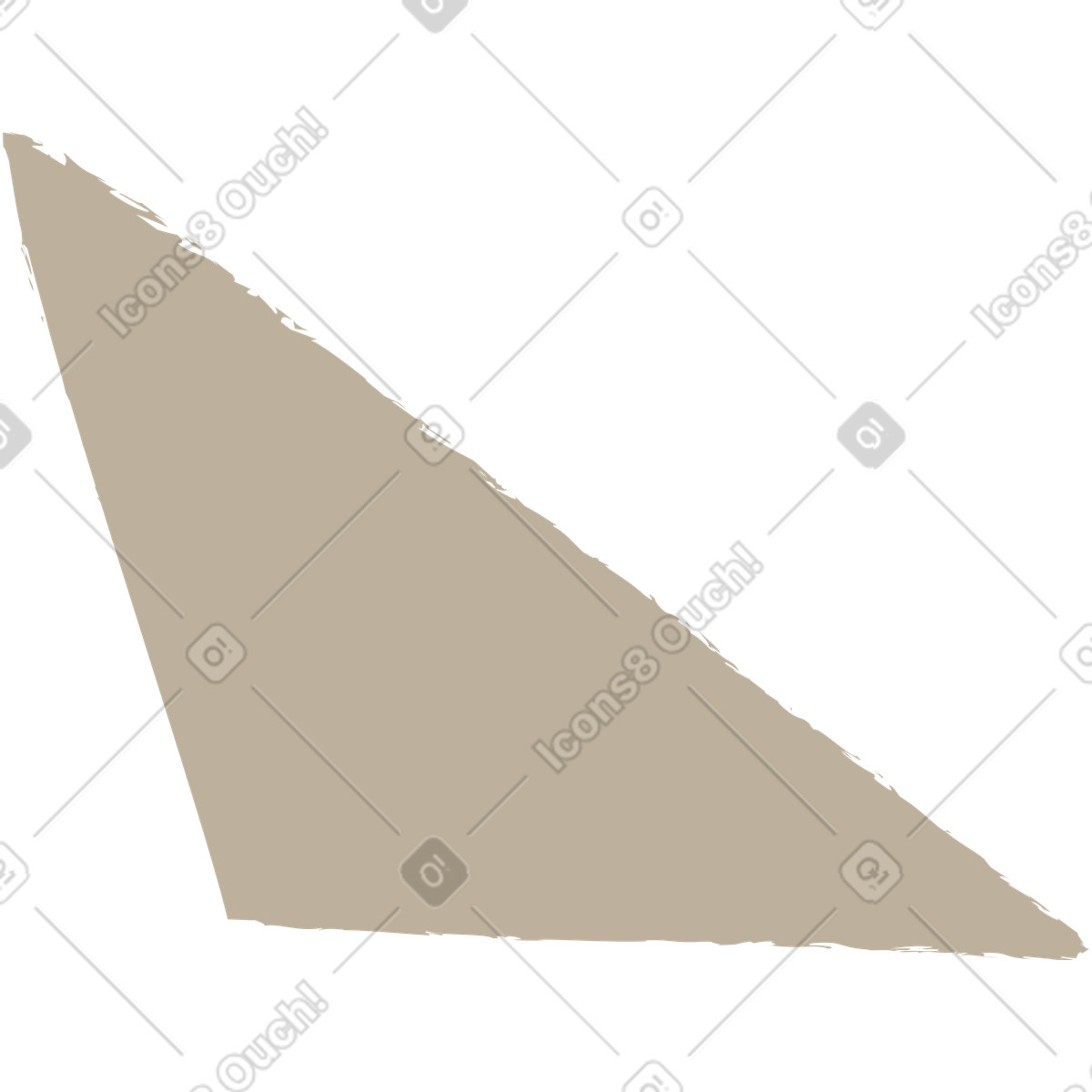 Ilustración Triángulo escaleno gris claro en estilo Ginger Cat a descargar en PNG y SVG
