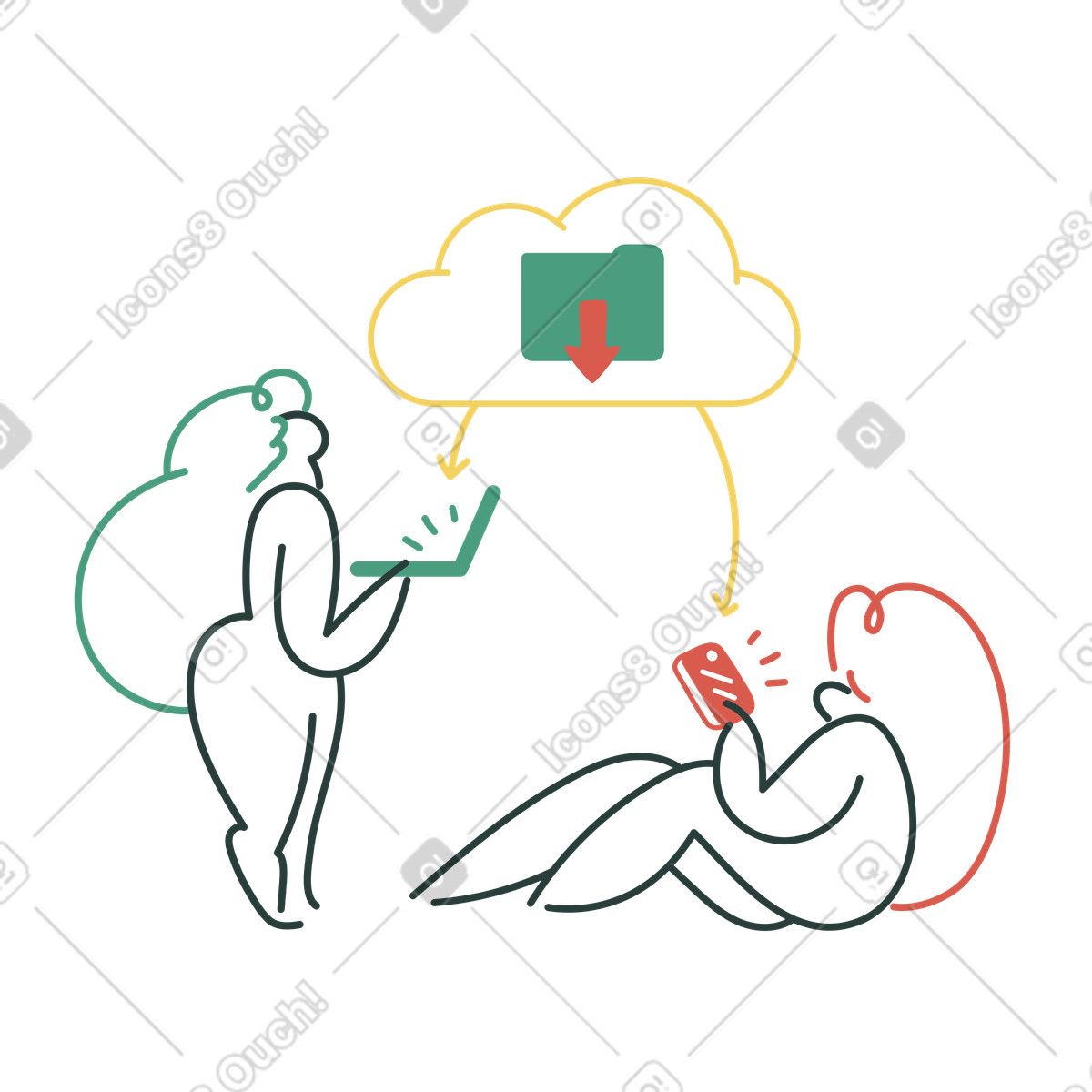 Download di file illustrazione in stile Macaroni scarica in PNG, SVG