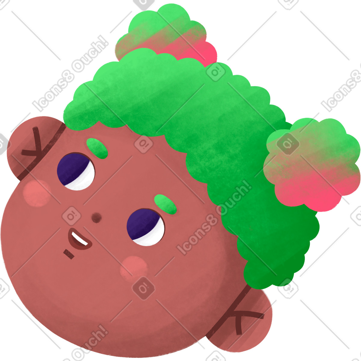 Ilustração de Girl em no estilo Bonbon para baixar em PNG, SVG
