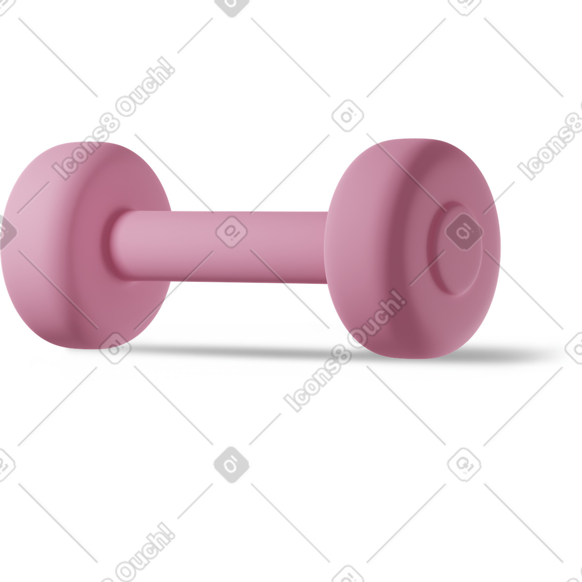 Illustration Close up of pink dumbbell dans le style 3D Casual life à télécharger aux formats PNG, SVG