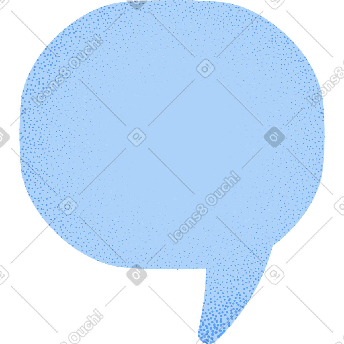 Ilustración Speech bubble grain texture en estilo a descargar en PNG y SVG