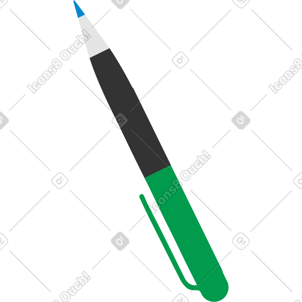 Penna illustrazione in stile Rush scarica in PNG, SVG