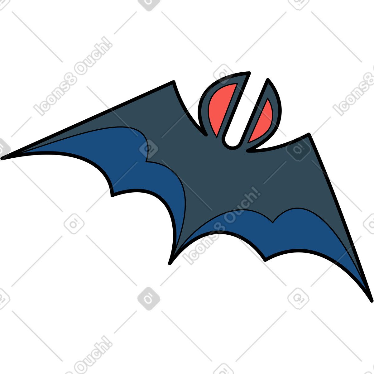 Ilustração de 1 em no estilo Surr para baixar em PNG, SVG