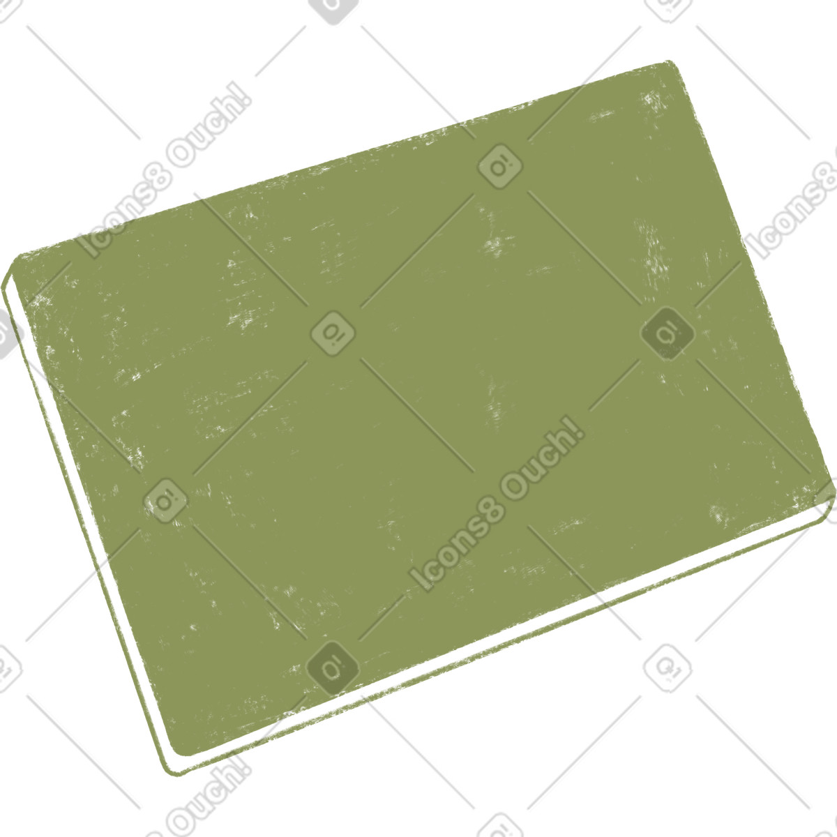 Rectangular green board illustration in Chalky style download in PNG, SVG