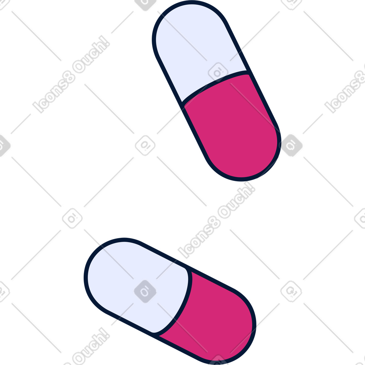 Ilustración Pastillas en estilo Neat a descargar en PNG y SVG