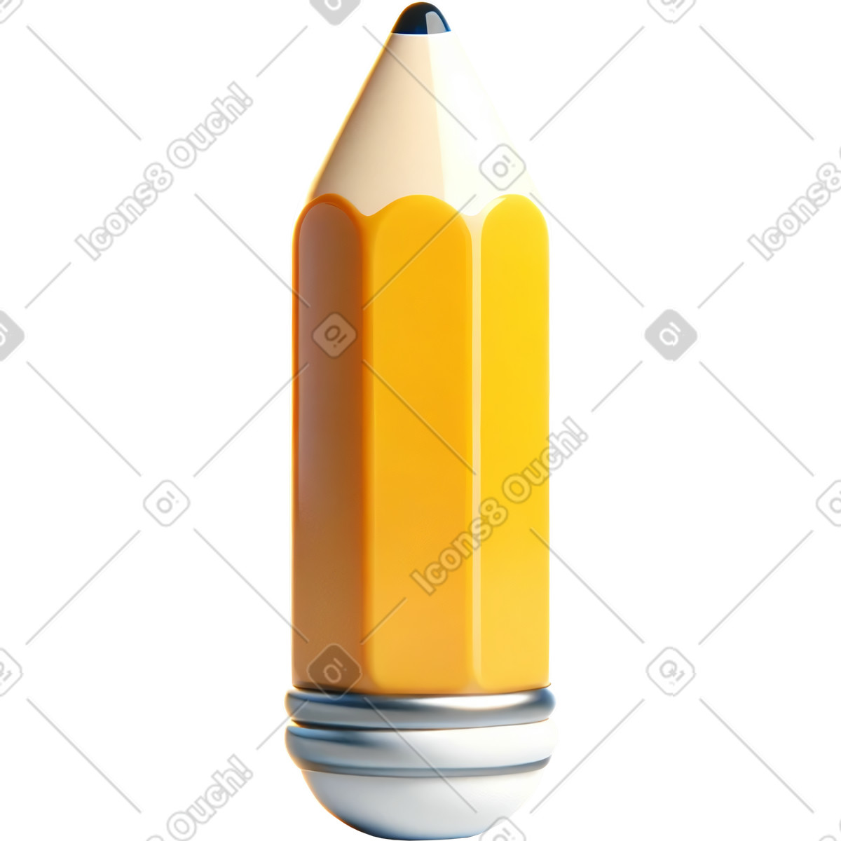 Ilustração de Lápis em no estilo 3D Mini para baixar em PNG, SVG