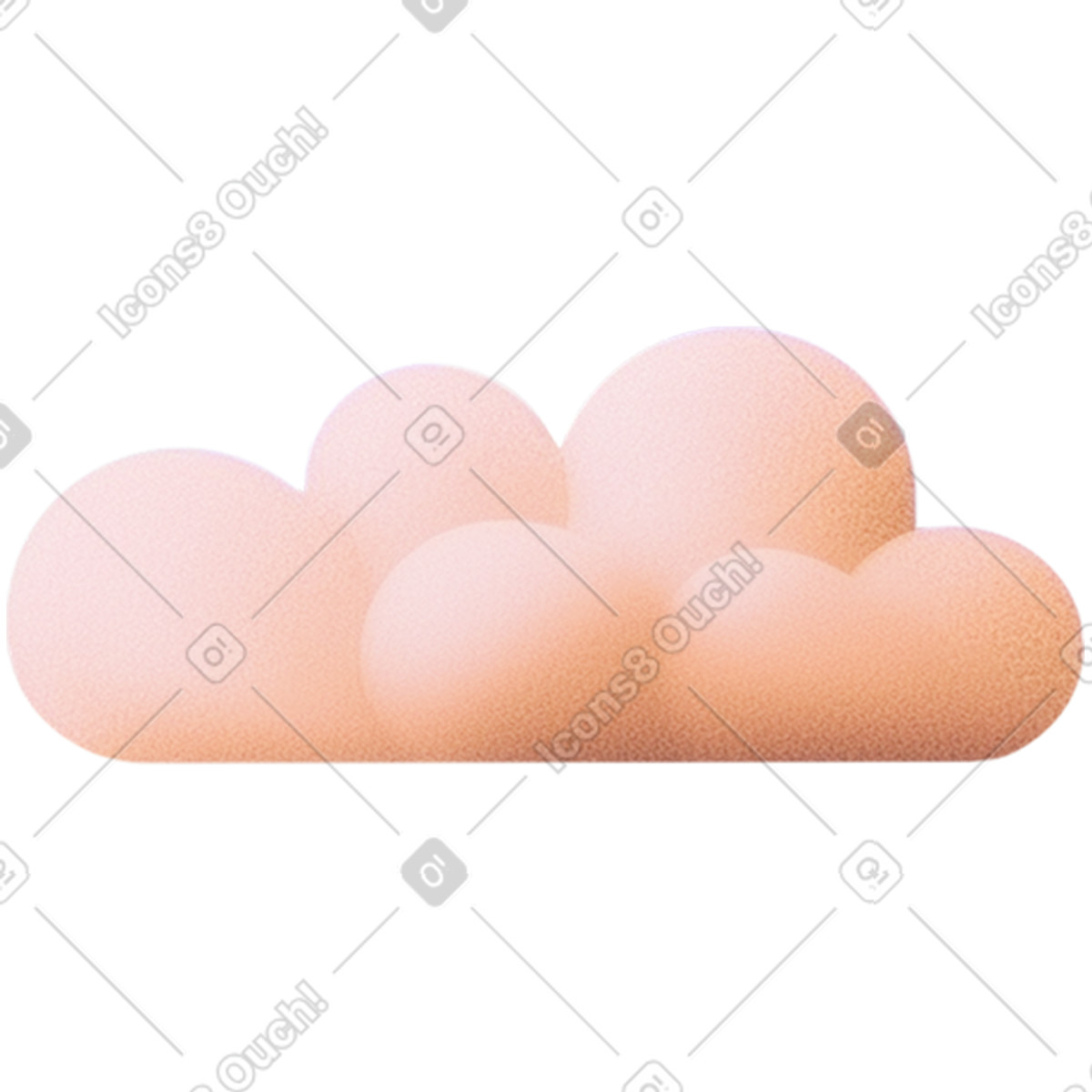 Nuvola illustrazione in stile Grainy scarica in PNG, SVG