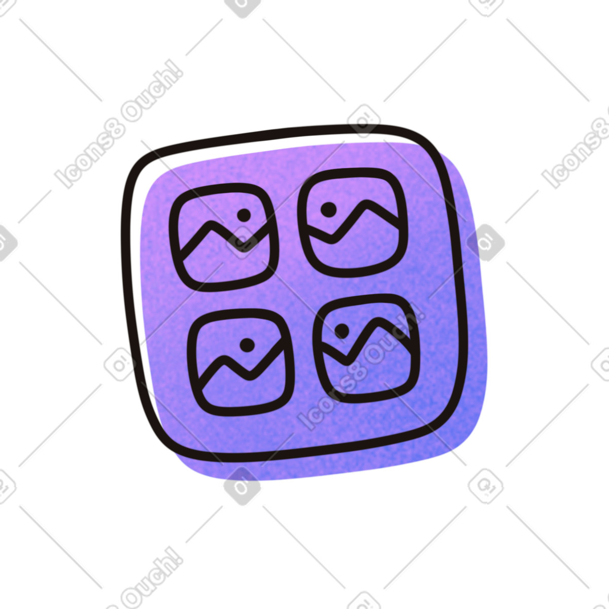 Generating illustrations with ai-Illustration im Flow-Stil als Download in PNG, SVG
