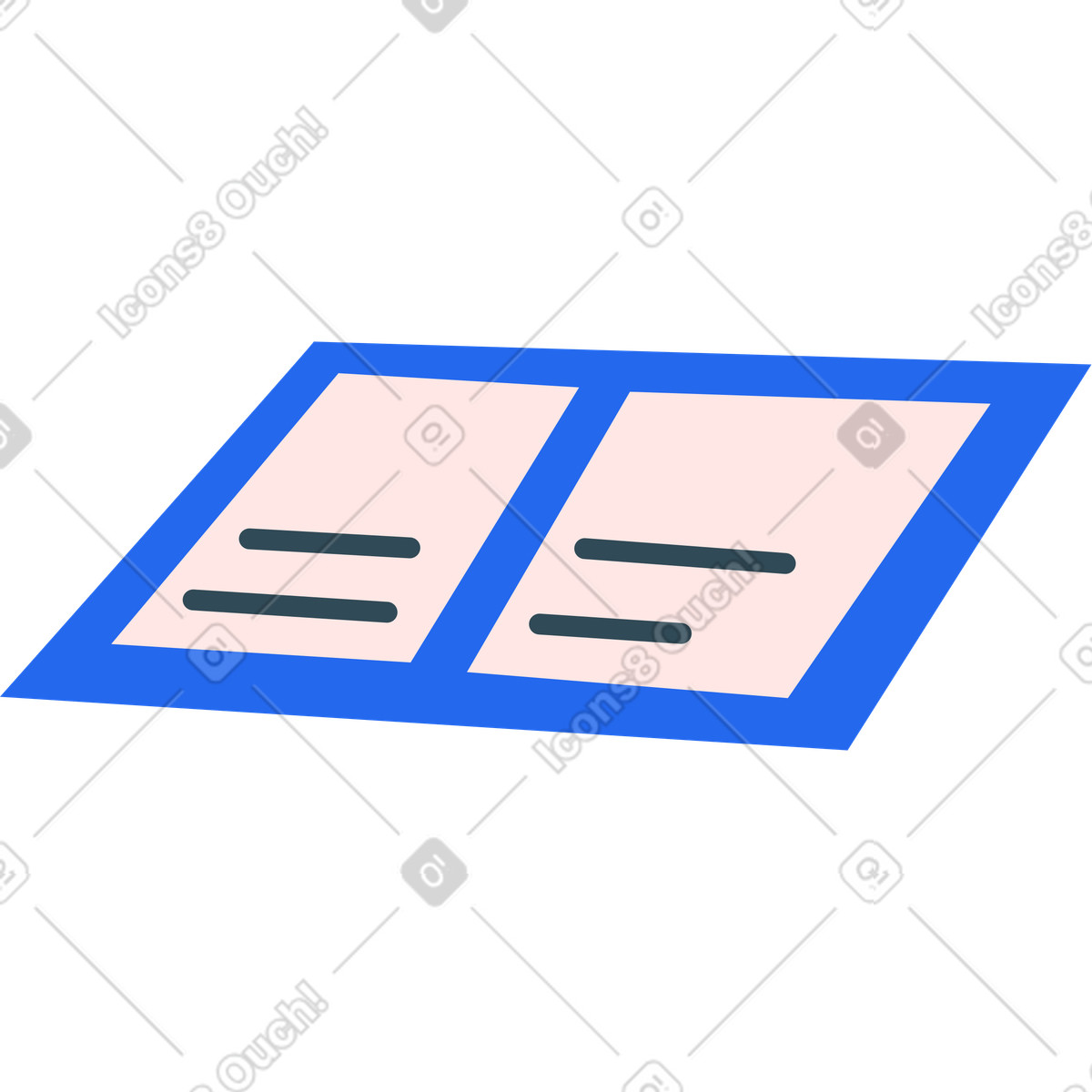 Libro illustrazione in stile Kingdom scarica in PNG, SVG