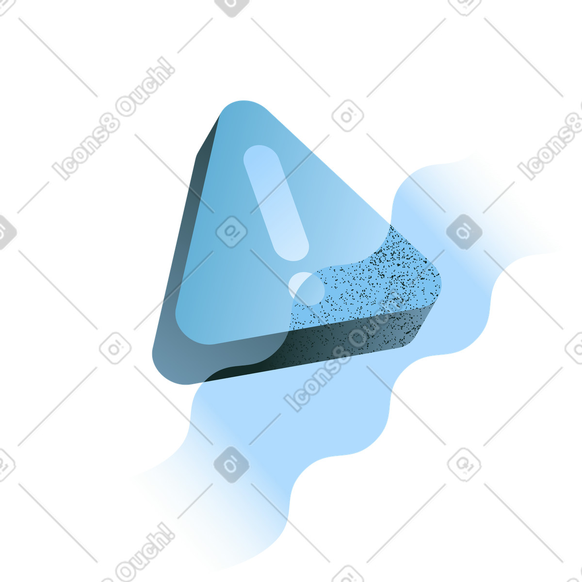 Warning, error, exclamation mark in triangle illustration Concept style download PNG, SVG