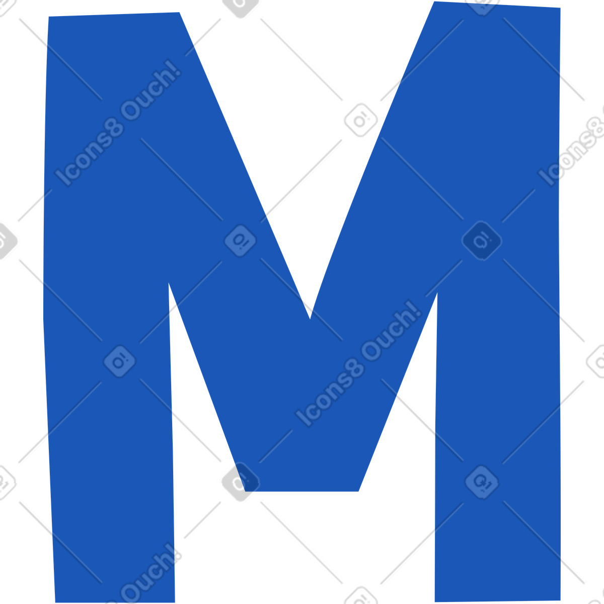 Ilustración Letra m en estilo Storyline a descargar en PNG y SVG