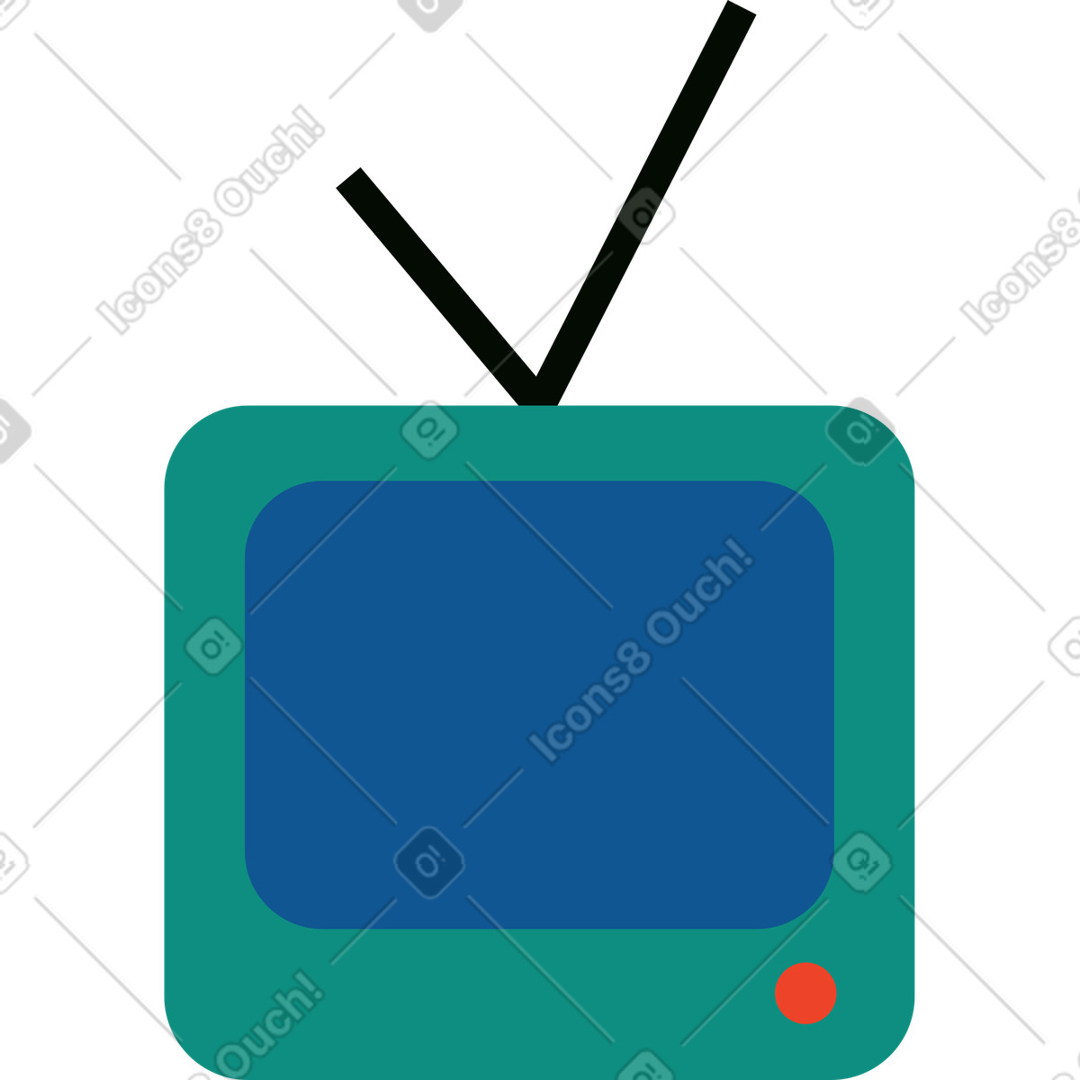 Polar 스타일의 Tv 일러스트레이션 PNG, SVG 다운로드
