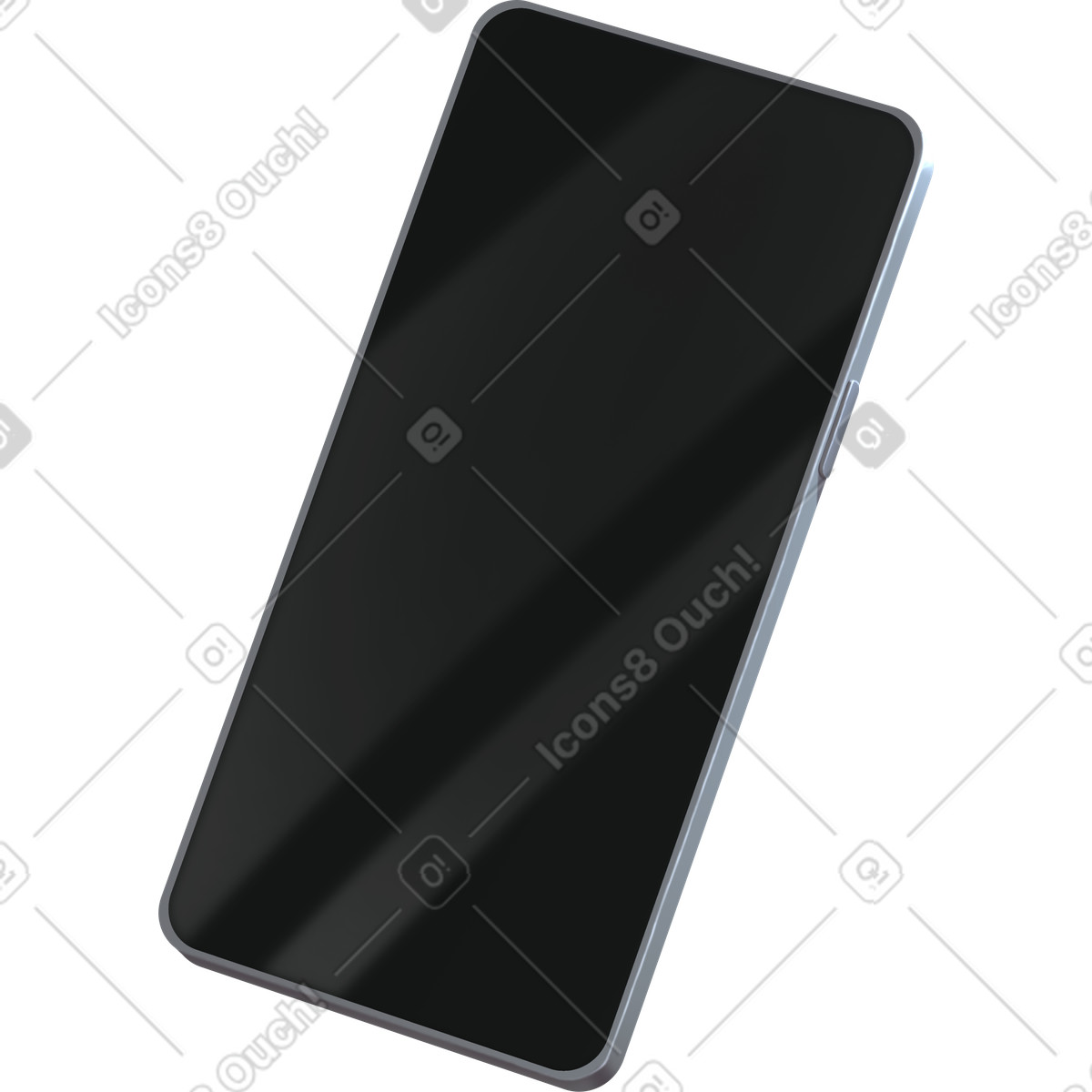 Phone slightly turned illustration in Props style download in PNG, SVG
