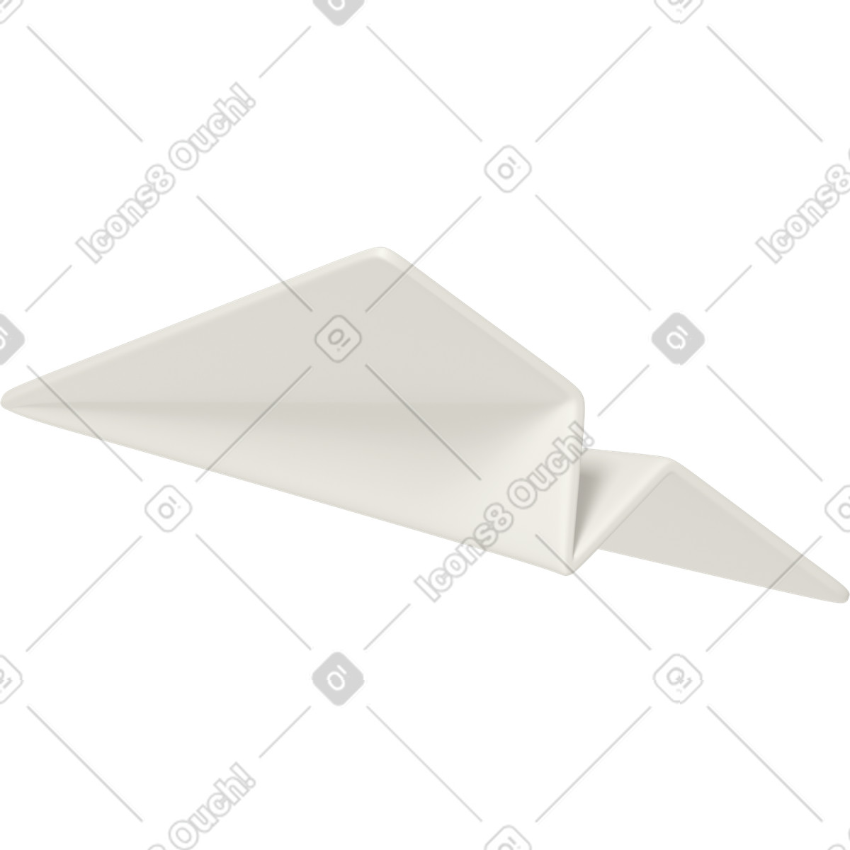 Paper airplane-Illustration im 3D Casual life-Stil als Download in PNG, SVG
