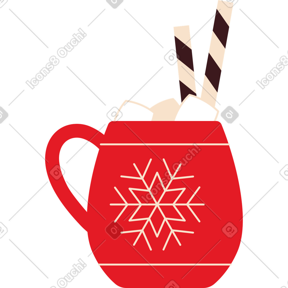Ilustración Bebida caliente en estilo Folks a descargar en PNG y SVG