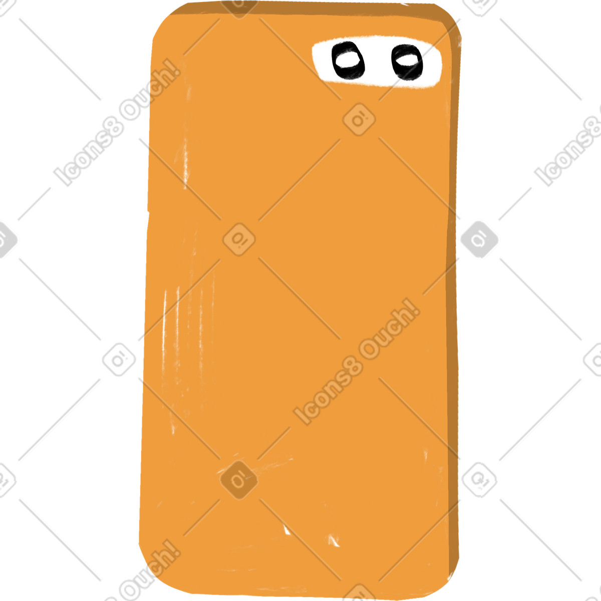Иллюстрация Back of a yellow phone в стиле Lumiere — скачать в форматах PNG, SVG