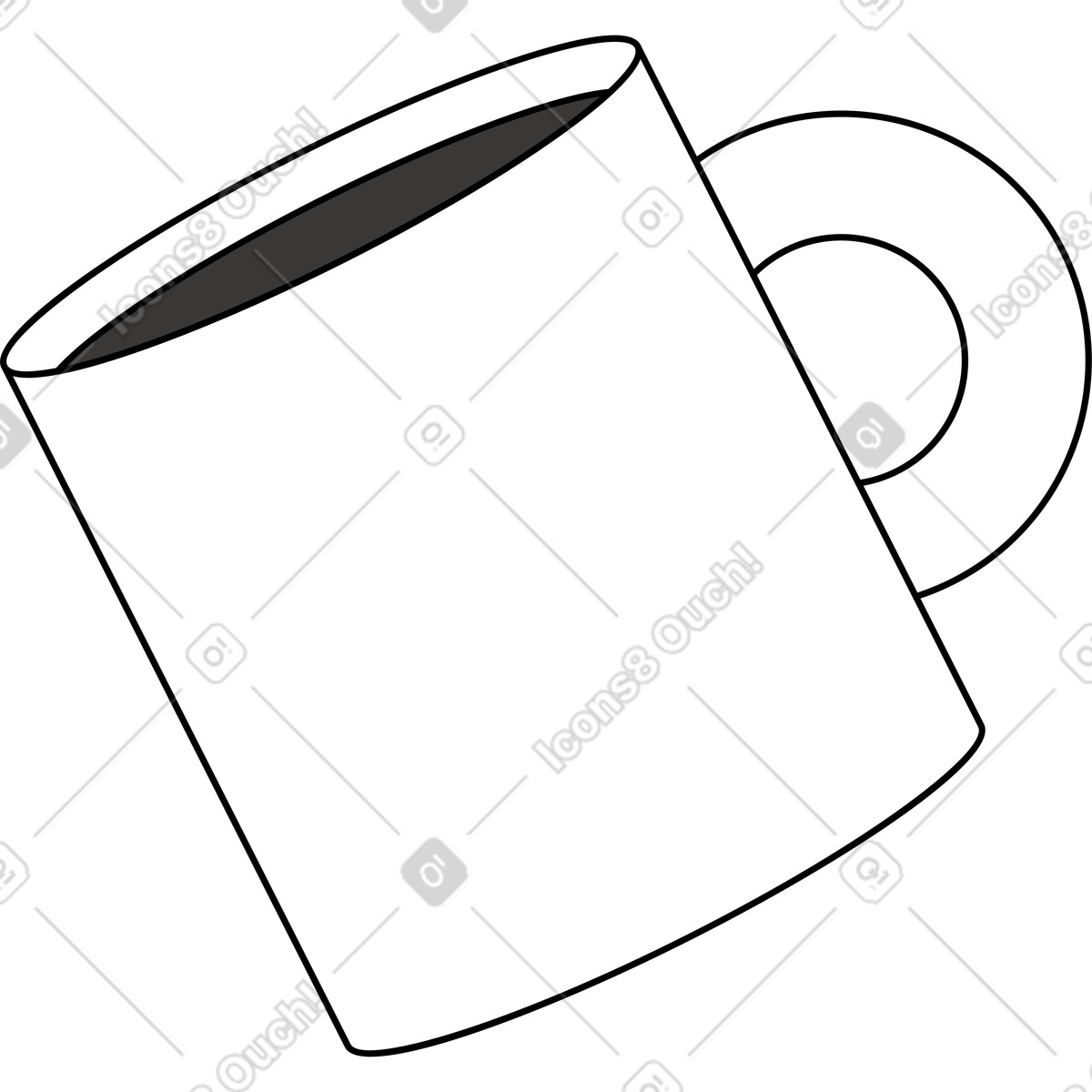 Coffee illustration in Sitcom style download in PNG, SVG