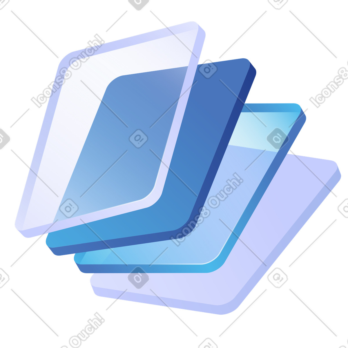 Layered Data Architecture, Multi-Layer Information System illustration in PNG, SVG