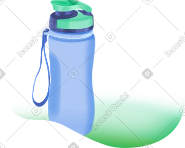 Sports water bottle on green background PNG, SVG