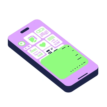 A smartphone is displayed with a digital wallet open on the screen. The wallet interface shows various icons representing life insurance policies, each distinct in appearance. Some icons include a shield symbol, a heart, and documents, all arranged neatly on the screen. The background of the smartphone screen is a simple design, focusing on the wallet feature. The smartphone is lying flat on a surface, and the device has a sleek, modern design.