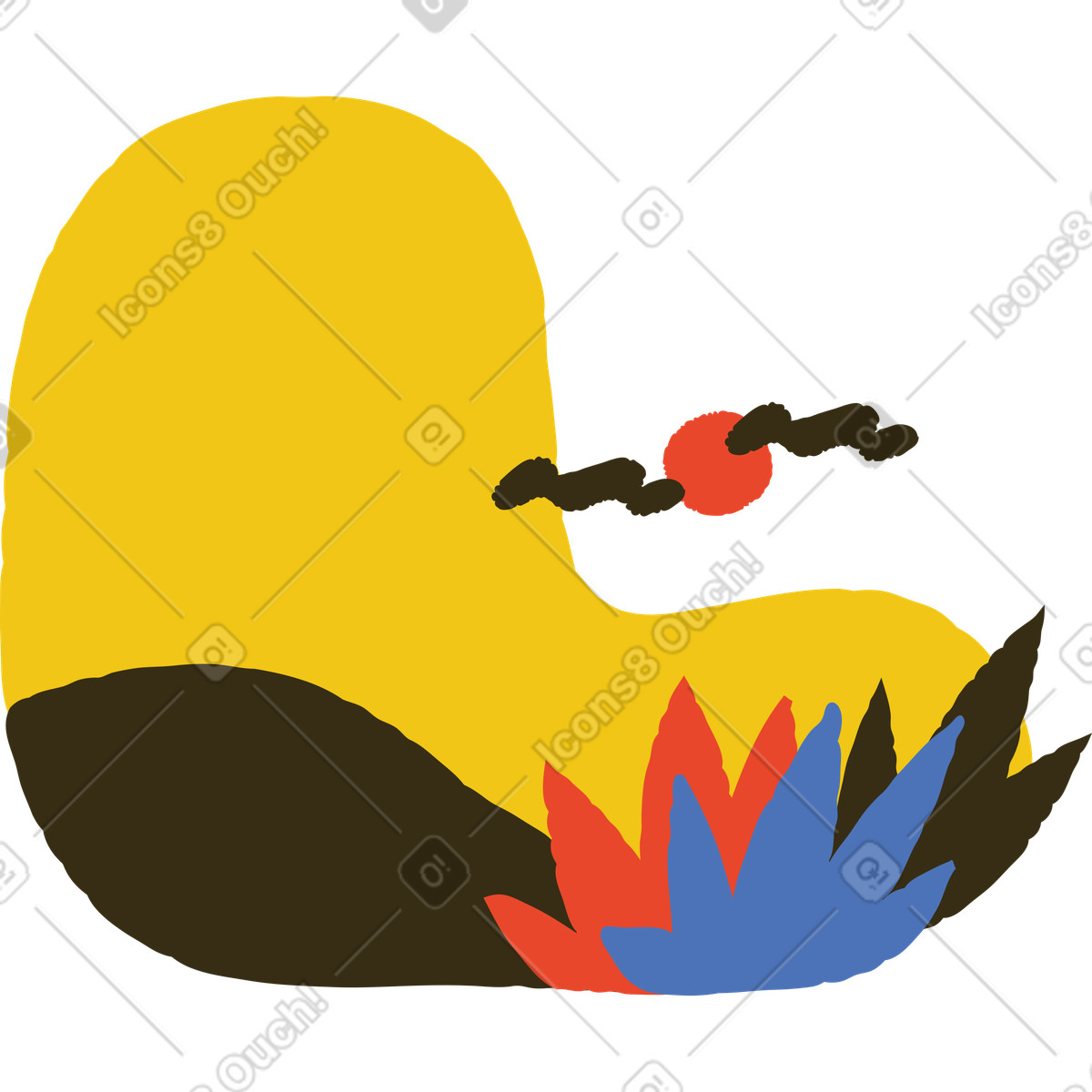 Ilustração de Tarde em no estilo Bermuda para baixar em PNG, SVG