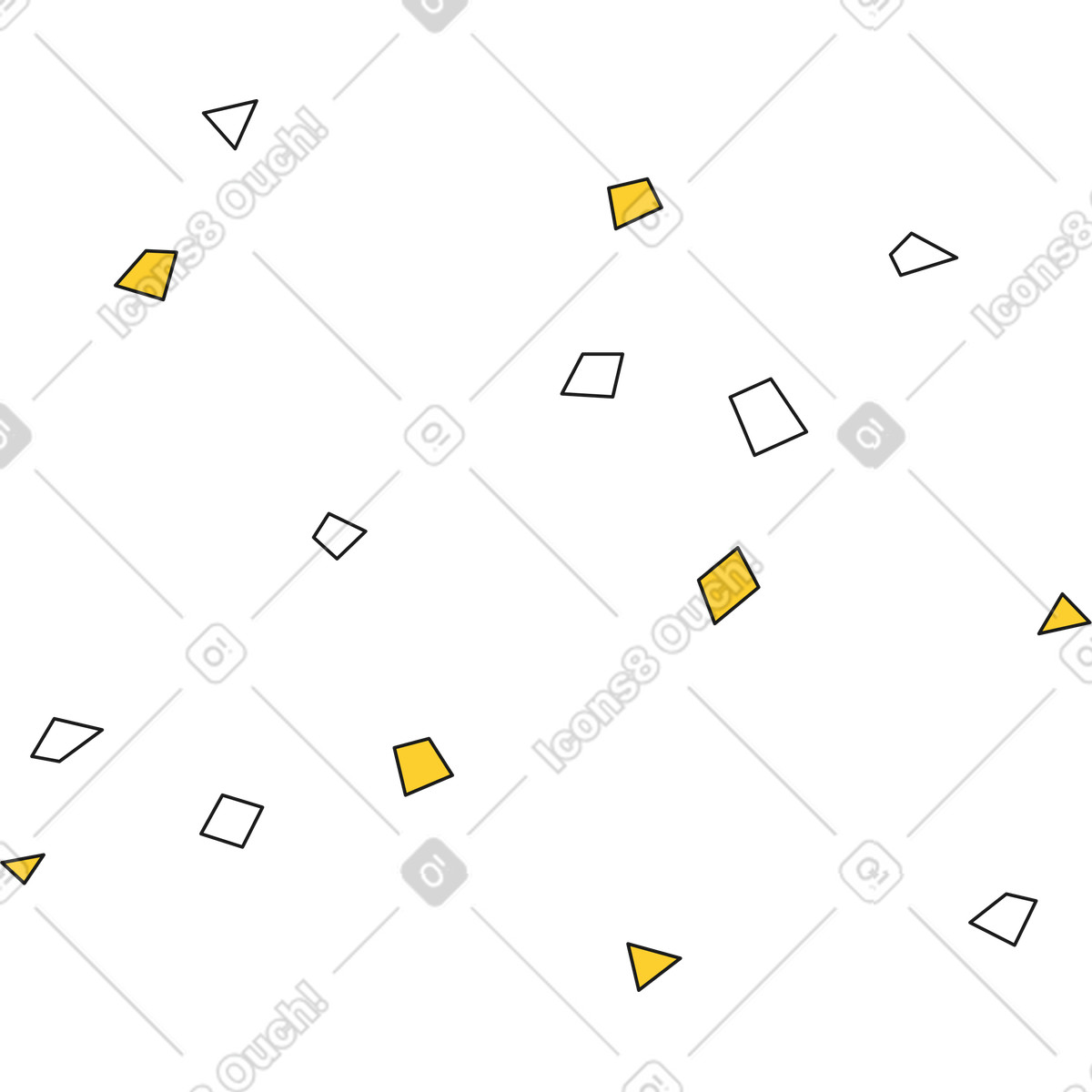 Confetti illustration in Taxi style download in PNG, SVG