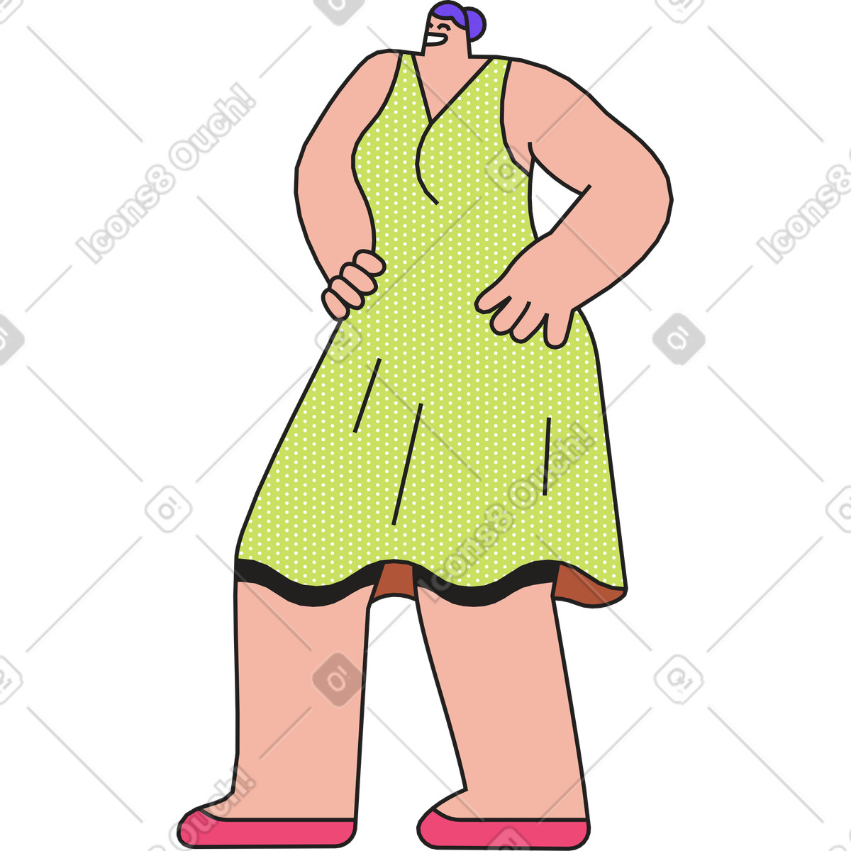 Woman posing for photo illustration in Dazzle style download in PNG, SVG