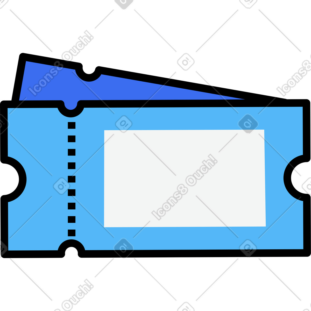 Tickets illustration in Kindy style download in PNG, SVG