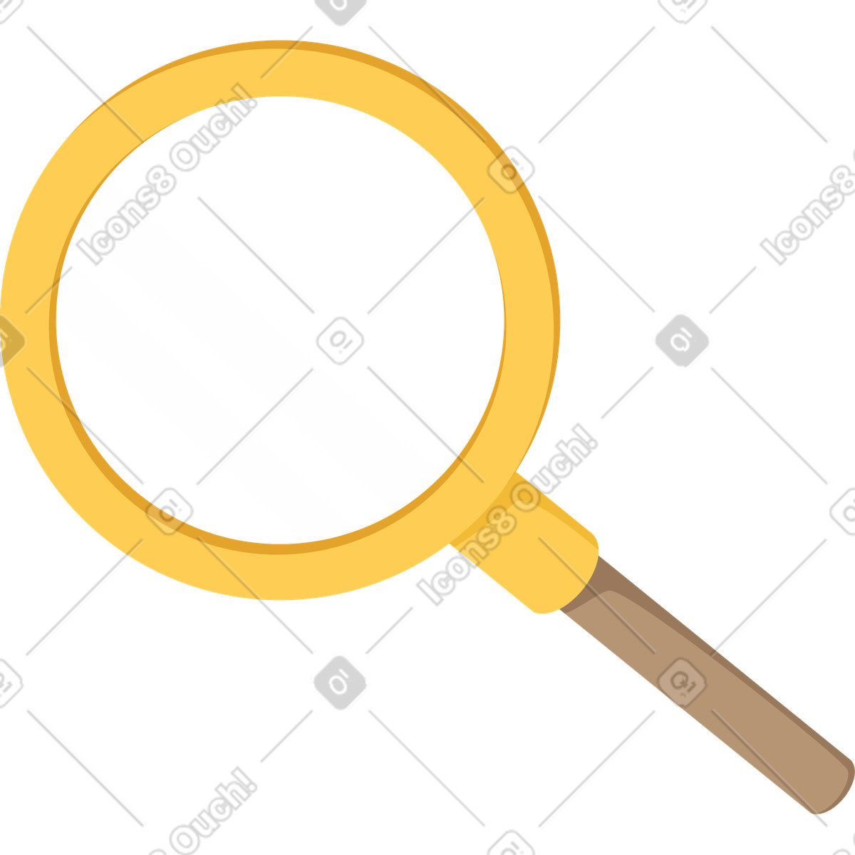 Lente d'ingrandimento illustrazione in stile Social scarica in PNG, SVG