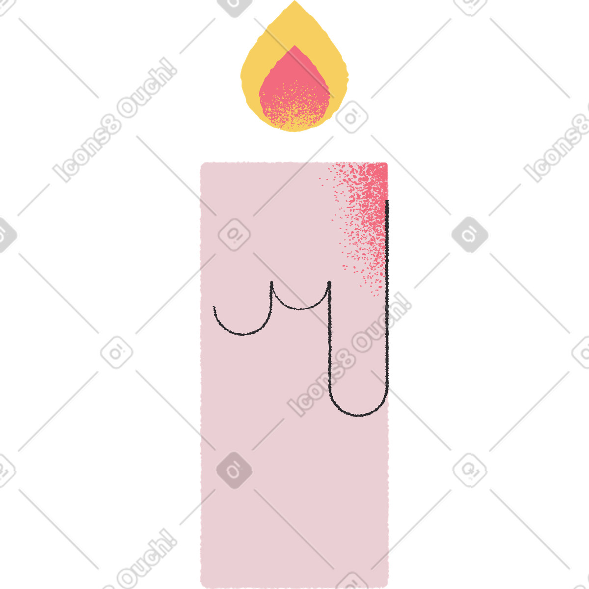 Ilustração de Vela em no estilo Pablo para baixar em PNG, SVG