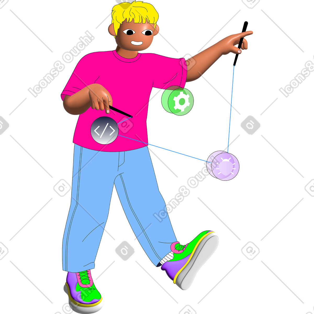 Ingegnere qa illustrazione in stile Pop scarica in PNG, SVG