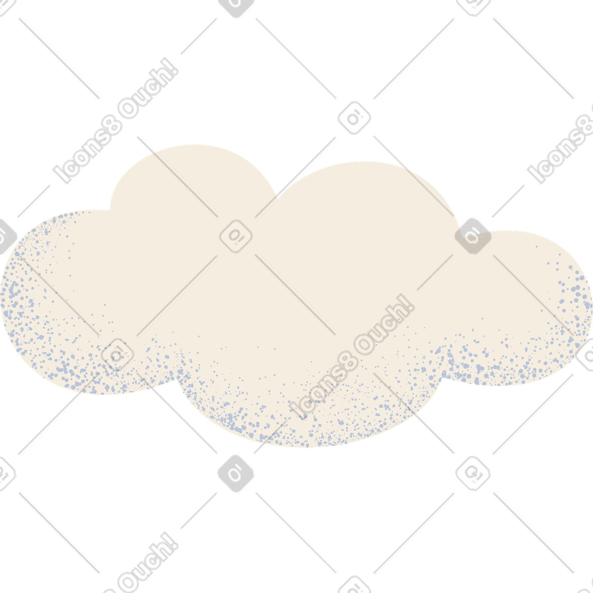 Ilustración Nube beige en estilo Pale a descargar en PNG y SVG